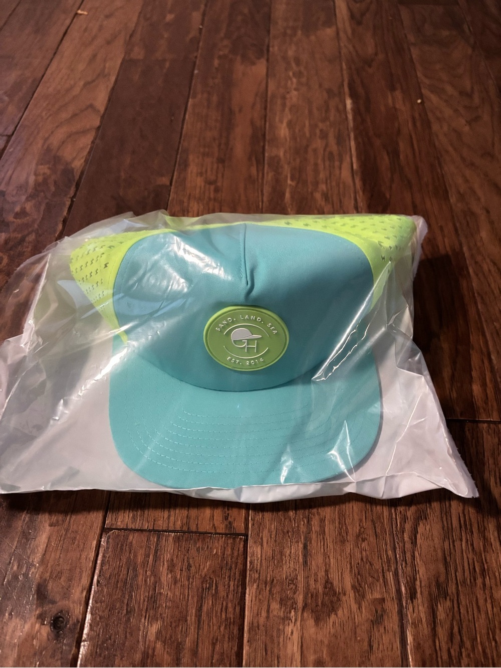 George Hats Adult Size Active Trucker Hat Blue & Green